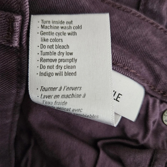 Paige Verdugo Ankle Skinny Jeans Vamp Red Purple Slim Denim 26 - Picture 6 of 7